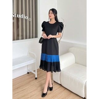 [HCM] Đầm suôn phối dập li MS09  - Lady Fashion