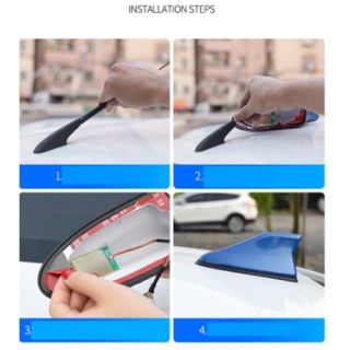 Ăng ten vây cá mập chuẩn màu đỏ đô - xanh dương - xám gray độc quyền ô tô vinfast FADIL - sơn tĩnh điện phủ bóng