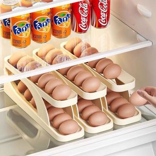 Khay đựng trứng lăn tự động 2 tầng