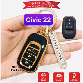 Ốp bao chìa khoá Honda City, CRV 3 nút - chất liệu silicon tráng gương giá sỉ