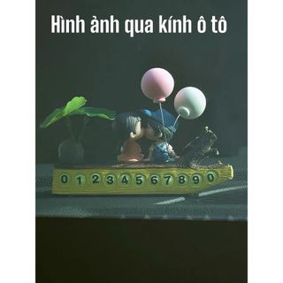 Bảng ghi số điện thoại khi dừng đỗ xe hình thân cây Mix đôi tình nhân mini trang trí taplo