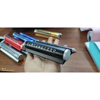 Bảng số điện thoại ô tô có giá đỡ, tặng kèm sáp thơm kiêm búa phá kính chất liệu kim loại cao cấp - Mộc Lan Otofun