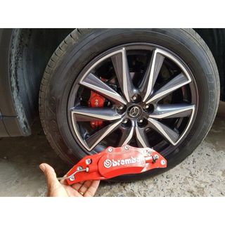 Bộ 2 Ốp má phanh Brem bo cho xe ô tô size 15 inch bằng nhựa