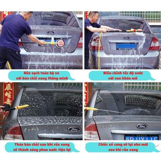 Chổi Rửa Xe Ôtô Tự Xoay 360 Độ - Tiện Lợi Sử Dụng Dễ Dàng Giúp Tiết Kiệm Công Sức Mỗi Khi Lau Rửa Xe - Mộc Lan otofun