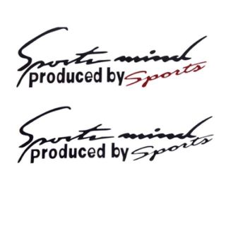 Tem dán decal Sport mind prodeced by Sports - tem dán nắp capo size to 31x11cm - Mộc Lan Phụ Kiện Xế Yêu