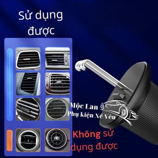 Giá đỡ điện thoai kẹp khe cửa gió điều hòa - kẹp siêu chắc chắn xoay 360 độ - dễ dáng lái xe và di chuyển - an toànPVN72