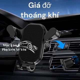 Giá đỡ điện thoai kẹp khe cửa gió điều hòa - kẹp siêu chắc chắn xoay 360 độ - dễ dáng lái xe và di chuyển - an toànPVN72