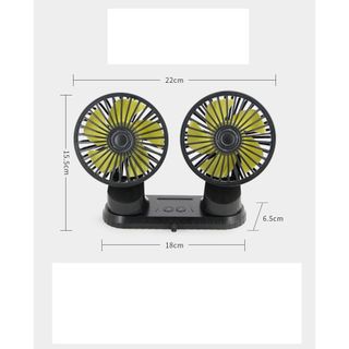 (hàng mới về) Quạt Đôi Mini Làm Mát Ô Tô Xoay 360 Độ Dùng Điện 12V-24V Cho Mọi Dòng Xe Hơi - Mộc Lan Phụ Kiện Xế Yêu