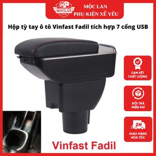 (now ship) Hộp tỳ tay ô tô cao cấp Vinfast Fadil tích hợp 7 cổng USB - Mộc Lan Phụ Kiện Xế Yêu giá sỉ