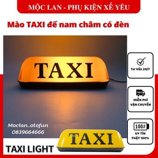 Mào taxi vàng - có đèn - đế nam châm cỡ 28cm - Mộc Lan Phụ Kiện Xế Yêu giá sỉ