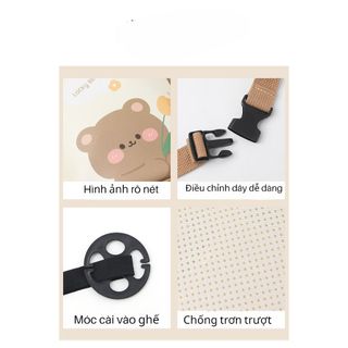 Túi đựng đồ đa năng sau ghế họa tiết hoạt hình dễ thương chống thấm nước,đựng đồ tiện lợi khi di chuyển trên xe