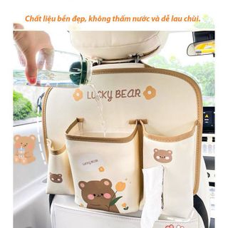 Túi đựng đồ đa năng sau ghế họa tiết hoạt hình dễ thương chống thấm nước,đựng đồ tiện lợi khi di chuyển trên xe
