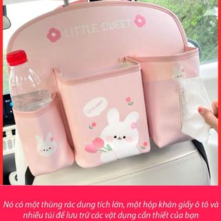 Túi đựng đồ đa năng sau ghế họa tiết hoạt hình dễ thương chống thấm nước,đựng đồ tiện lợi khi di chuyển trên xe