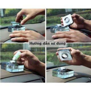 ( có video thật) nước hoa ô tô HONDA - nước hoa pha lê logo hãng xe đặt taplo