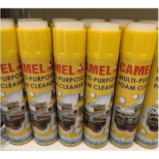 combo 3 Chai Xịt Bọt Đa Năng Vệ Sinh Ghế Da Nội Thất Ô Tô Foam Cleaner Màu Vàng 650ml camel hương chanh