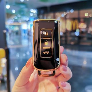 Bao chìa khóa ô tô nhựa TPU mạ crom Mitsubishi Xpander , oulander thông minh -ôm sát chìa bảo vệ ốp khóa