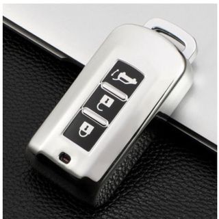 Bao chìa khóa ô tô nhựa TPU mạ crom Mitsubishi Xpander , oulander thông minh -ôm sát chìa bảo vệ ốp khóa