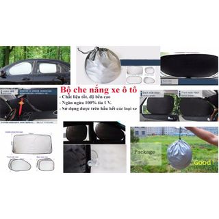 Bộ 6 món che nắng thông minh - được tráng bạc chống nóng cực cao - combo 1 xe ô tô