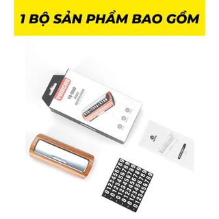 Bảng ghi số điện thoại đỗ xe ô tô YUMCHO cao cấp vân gỗ sang trọng 6 dãy số phản quang phụ kiện ô tô Mộc