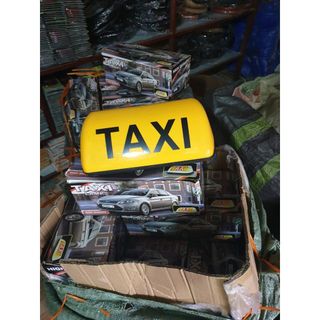 Mào taxi vàng - có đèn - đế nam châm cỡ 28cm - Mộc Lan Phụ Kiện Xế Yêu