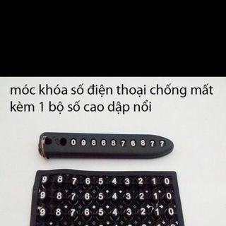Combo quà tặng móc khoá ô tô kèm thẻ ghi số điện thoại tránh thất lạc