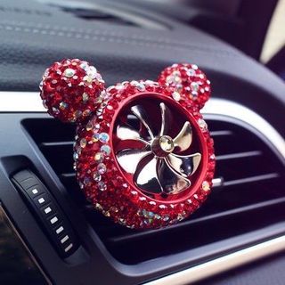 Quạt gió Mickey có sáp thơm gắn cửa gió ô tô - tai mèo đính đá trang trí xe hơi - Mộc Lan Phụ Kiện Xế Yêu