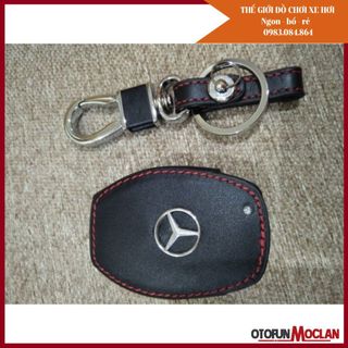 (hàng cao cấp) ốp bao da chìa khóa ô tô Mercedes dòng C