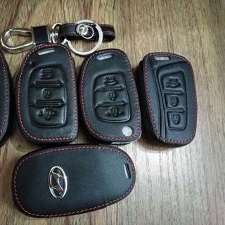 Bao da chìa khoá ô tô hyundai khoá gập i10 solati