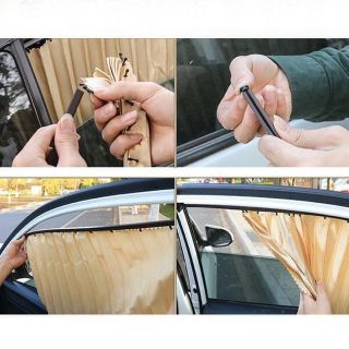 [Giá 1 Bộ 4 Cửa] Rèm vải che nắng - rèm nam châm gắn 4 cánh cửa ô tô xe hơi cao cấp - Mộc Lan Phụ Kiện Xế Yêu