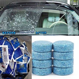 Viên sủi nén rửa kính xe ô tô tẩy siêu sạch tạo hiệu ứng lá sen chống bám nước mưa phụ kiện ô tô Mộc Lan