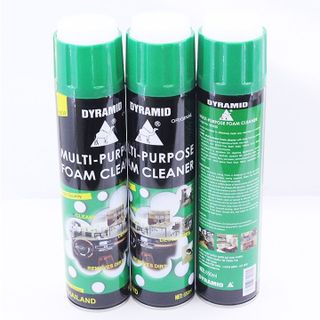 Chai xịt vệ sinh nội thất ghế da - Xịt bọt đa năng vệ sinh ghế da nội thất màu xanh Dyramid 650ml