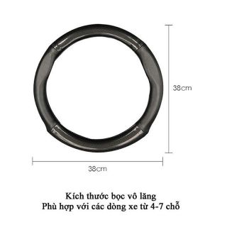BỌC VÔ LĂNG Ô TÔ DA SẦN PHA CACBON CÓ NHIỀU LOGO HÃNG XE