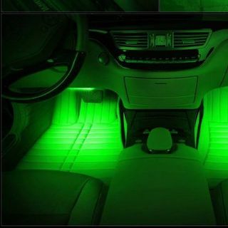 Đèn Led gầm trang trí nội thất ô tô - Ánh sáng cảm ứng nháy theo nhạc dải 12 led cắm cổng usb và cắm tẩu thông minh