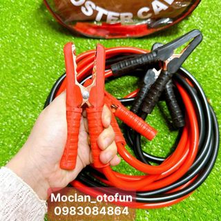 (RẺ VÔ ĐỊCH) Bộ 2 dây câu bình ắc quy xe ô tô - dài 4m mỗi dây - chịu tải 2000AMP- Kích Điện Acquy Cứu Hộ Ô Tô