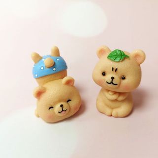 Trang trí Taplo ô tô - Sét 5 chú gấu nâu mini thiết kế ngộ nghĩnh đặt bàn học hay phòng,bàn làm việc rất thư giãn