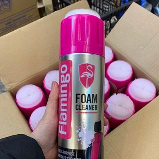 Chai xịt bọt vệ sinh đồ da Flamingo làm sạch ghế da 650ml , nội thất ô tô - Làm sạch ghế da, nỉ, taplo