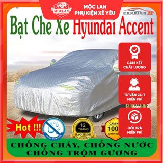 ( size 3M ) Bạt Phủ Ô Tô Hyundai Accent CAO CẤP 3 LỚP Tráng Bạc Cách Nhiệt, Chống Nước, Chống Trộm Gương giá sỉ