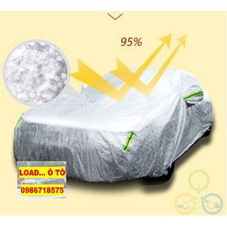 ( size 3M ) Bạt Phủ Ô Tô Hyundai Accent CAO CẤP 3 LỚP Tráng Bạc Cách Nhiệt, Chống Nước, Chống Trộm Gương