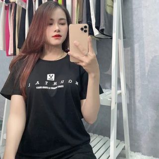 Áo thun nữ mẫu mới in chữ đơn giản thun cotton co giãn thoáng mát trẻ trung bán chạy nhiều màu quần áo thời trang giá kho sỉ