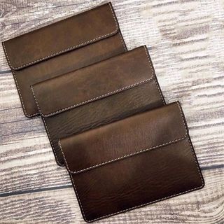 1 Ví da đựng giấy tờ xe ô tô, ví đăng kiểm trơn không logo