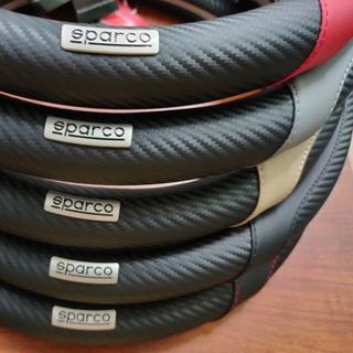 Mẫu mới nhất 2020 bọc vô lăng sparco gắn tem kim loại cực sang cho xe ô tô 4-7 chỗ size 38cm