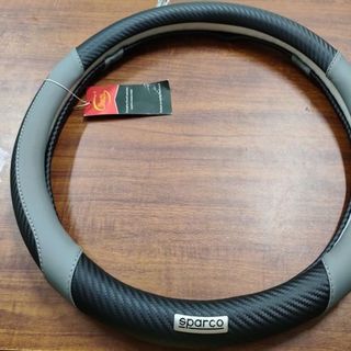 Mẫu mới nhất 2020 bọc vô lăng sparco gắn tem kim loại cực sang cho xe ô tô 4-7 chỗ size 38cm