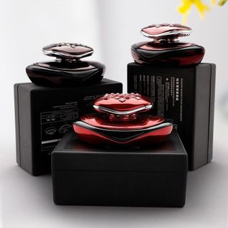 (nắp oval) Nước Hoa Ô Tô Đính Đá Mùi Thơm Mát, Nước Hoa Trang Trí Xe Hơi Cao Cấp
