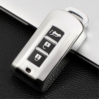 Bao Da Chìa Khóa Inox Mạ Mitsubishi XPander oulander cao Cấp - tặng móc khóa thất lạc