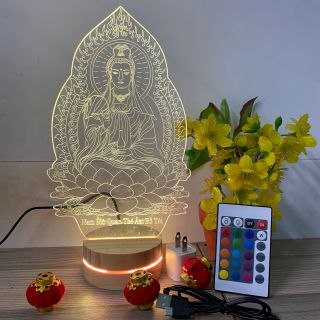 ĐÈN LED 16 MÀU ĐIỀU KHIỂN TỪ XA- ĐÈN CHỮ VẠN - An Nhiên