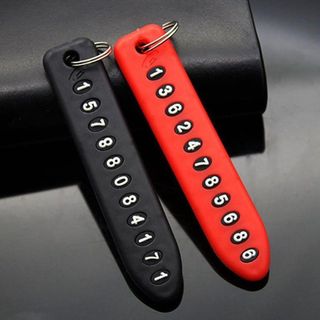 OM Móc chìa khóa ghi số điện thoại chống thất lạc chất liệu nhựa ABS