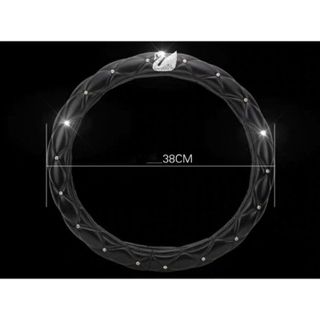 Bọc vô lăng da cao cấp có vương miện đính đá cực sang trọng và bền đẹp - Mộc Lan Phụ Kiện Xế Yêu