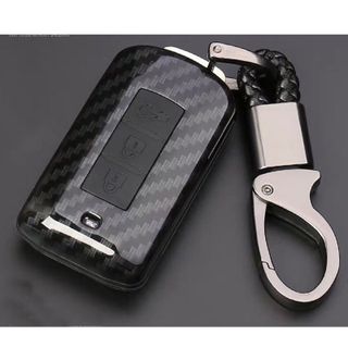 (carbon) Mitsubishi Xpander,Outlander_Bao da chìa khóa carbon theo xe Mitsubishi Xpander 2018-2020
