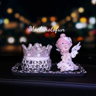 Tòa lâu đài đính đá nước hoa cao cấp trang trí taplo,khử mùi xe hương thơm dễ chịu