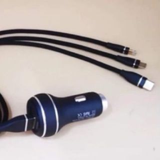 Tẩu sạc puga 4.8A - tẩu sạc tặng kèm dây trên xe ô tô hàng chất lượng - sạc nhanh